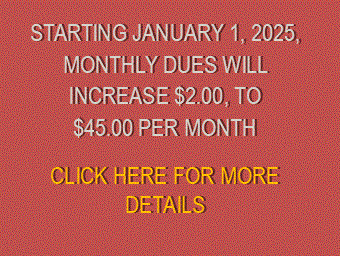 Dues increase to $45 starting January 1, 2025